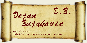 Dejan Bujaković vizit kartica